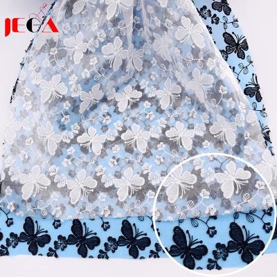 China 2020 viable wholesale organza embroidery lace fabric for sale for sale