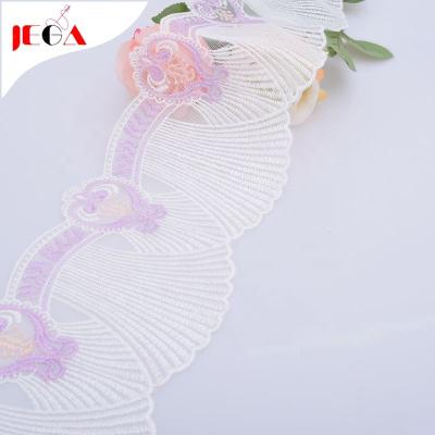 China Workable Factory Price Spandex Algeria Lace Trim For Dress Or Curtain for sale