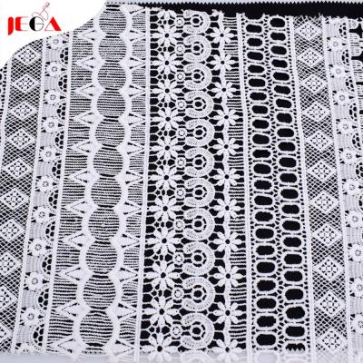 China 2019 Soft Customized Sustainable French White Water Soluble Lace Fabric for sale