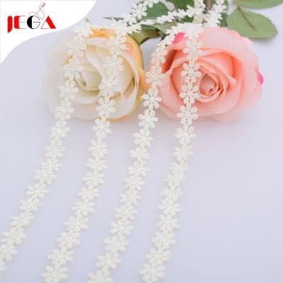 China Who respects the environment; Fashion Competitive Price Embroidered Stock Stretch Lace Fabric Trim Lot for sale