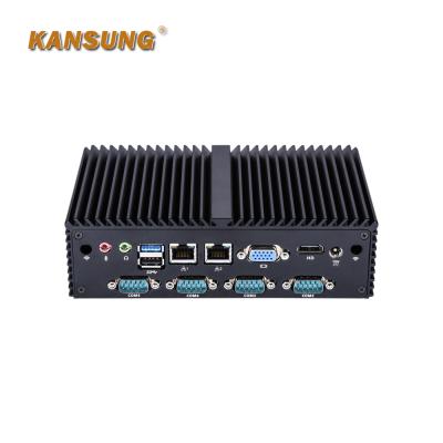 China Fanless+Aluminum Alloy Metal Case Celeron J1900 OEM Aluminum 12v DC Fanless DC Desktop Mini Pc Desktop With Dual Lan For Set Top Box for sale