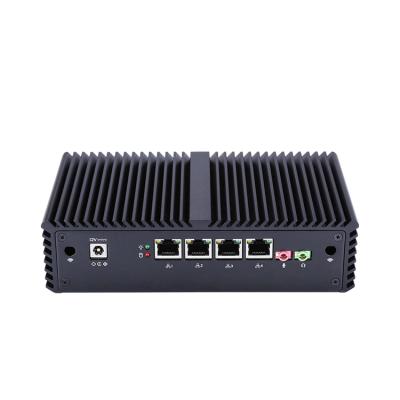 China Low Cost Aluminum Industrial Firewall Mini Gaming Pc Desktop Fanless Core I7 I5 I3 Win10 Ubuntu for sale