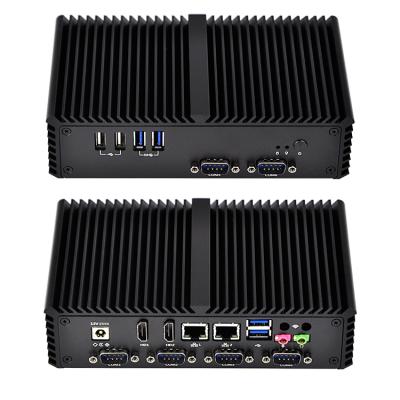 China High Quality Industrial Fanless Intel Fanless System Celeron I3 I5 I7 12v Mini Vehicle Pc Office Computer for sale