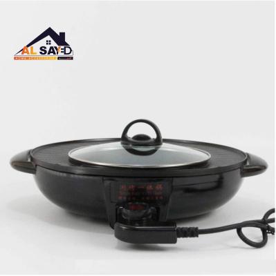 China Success Easily Cleaned Mini Size Non-Stick Electric Hot Pot for BBQ Grill and Burger Griddle Kitchen Accessories for sale