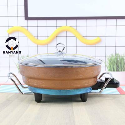 China High Quality Detachable Non-Stick Pan Non Stick Electric Frying Pan Multifunctional Deep Dish Round Pan Electric Aluminum Frying Pizza Heating Pan for sale