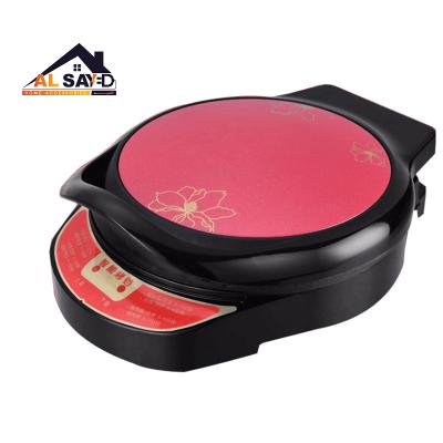 China Mini Portable Grill Advanced Unfolding Double Pan Frying Round Baking Electric Baking Pan With Lid for sale