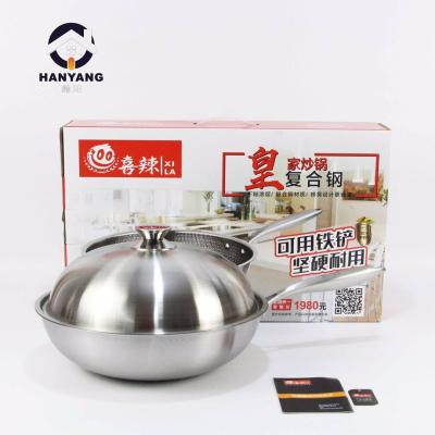 China Cookware Frying Pan Etched Non Stick Non Stick Pan Frying Pan Induction 32 Cm Kitchen Wares 304 Stainless Steel Hot Panic Sustainable for sale