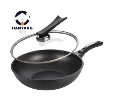 China Viable Triple Non-Stick Frying Pan Of Cookware Single Handle Pan For Kitchen From Quality Honeycomb for sale