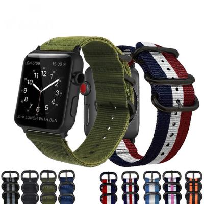 China Leather Nylon Watch Band For Apple Watch Band Series 3/2/1 Sport Leather Strap 42mm 38mm Strap For iwatch Band for sale