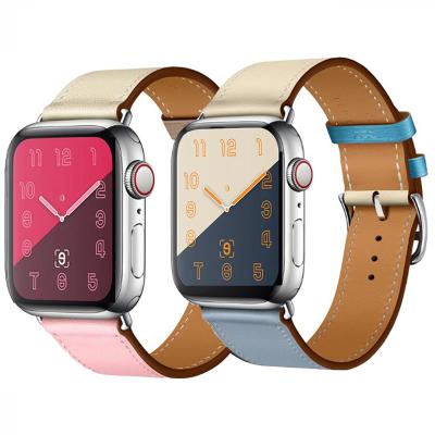 China Leather Leather Loop For iWatch 40mm 44mm Sports Strap Simple Tour Band For Apple Watch 42mm 38mm Series 2&3&4&5 for sale