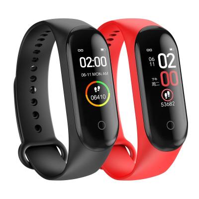 China Bluetooth M4 Smart Band Sport Fitness Silicone Wristband Heart Rate Blood Pressure Monitor Heart Tracker Health Wristband Walk for sale