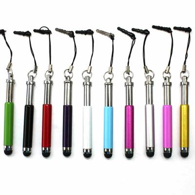 China Tablet Mini Capacitive Pen Mini Stylus Telescopic Multicolor Touch Pen With Opp Bag For iPad Air for sale