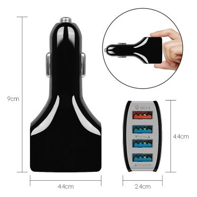 China 7A Left Quick Charger 4 USB Car Charger QC3.0 Turbo Car Charging Adapter For Mobile Phones iPhone Universal for sale