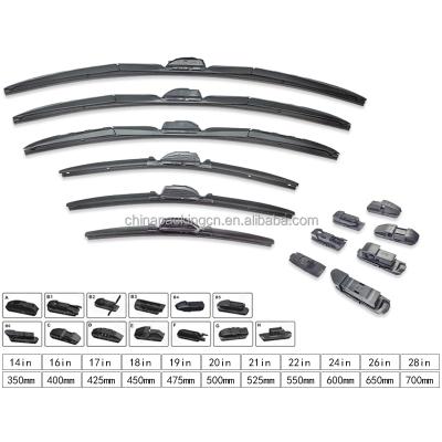 China Wholesale Auto Universal Wiper Blade Boneless Car Wiper Blade With Adapters for sale