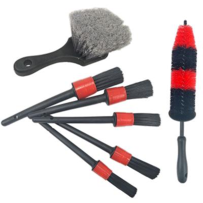 China Interior Soft Detailing Eco-Friendly Auto Wash Car Wheel Tire Detail Cleaning Pickup Brush Fine Exterior Car Detailing Brush for sale