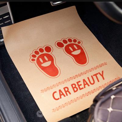 China Easy Cleaned Floor Car Wash Mats Kraft Paper Car Floor Mat Auto Floor Mat Suitable for Auto Beauty Shop for sale