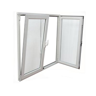 China Screen Factory Direct Sale AS2047 Double Tempered Glass Frame Hurricane Proof Impact Aluminum Tilt&Turn Folding Window for sale