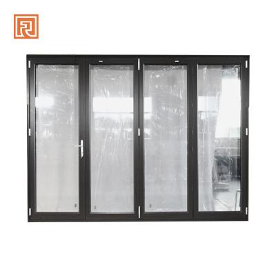 China Modern Exterior Aluminum Alloy Patio Doors Bi-Fold Folding Doors for sale