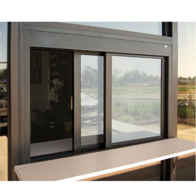 China AS2047 Australia Standard Double Glazed Modern Home Aluminum Sliding Window With Retractable Mosquito Net for sale