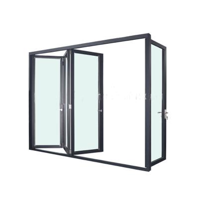 China Renshi Contemporary Aluminum Heat Insulation Anti Theft Casement / Hinged / French Door With Double Tempered Glass for sale