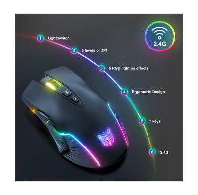 China 3D 2.4G Wireless 800-6400 DPI 3D USB Plug CW905 RGB Optical Gaming Mouse For Internet Bar for sale