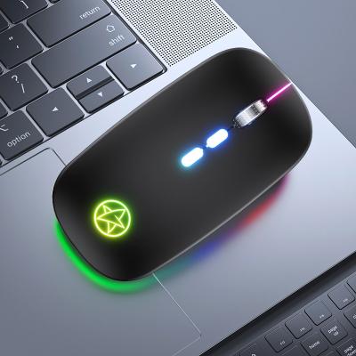 China Wireless 800-1200-1600 DPI Colorful Light 800-1200-1600 DPI Rechargeable 3D LED Desktop Silent Mouse for sale