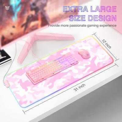 China ColorCloud RGB Light Gaming Mouse Pad 300*800*4mm Rubber Base Gaming Mat Custom OEM Log for sale