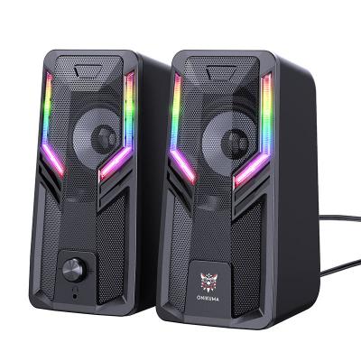 China Yes G6 Wired Gaming Desktop Speaker 3.5mm Jack RGB Show Multimedia Speakers For PC Game for sale