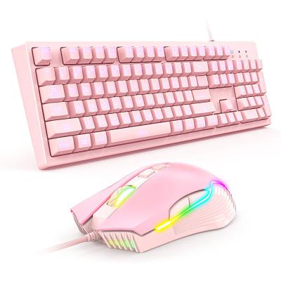 China Anti-fall G25+CW905 Gaming Combo Display Keyboard And Mouse Gamer RGB Mechanical Cable Suit For Women for sale