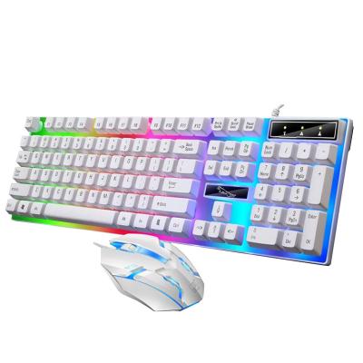 China G21B Ultra Thin Cheap Gaming Desktop Mouse Keyboard Combo With RGB Back Light Suit for sale