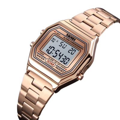 China SKMEI 1415 Small Alarm Fashion Luxury Gold Wrist Watch For Women Ladies Digital Watches for sale