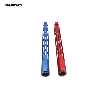 China Primoptics tactical blue handguard / 15 inch m-lok handguard super lightweight mount red handguard with 11 slot guide rail RM007 RM007 for sale