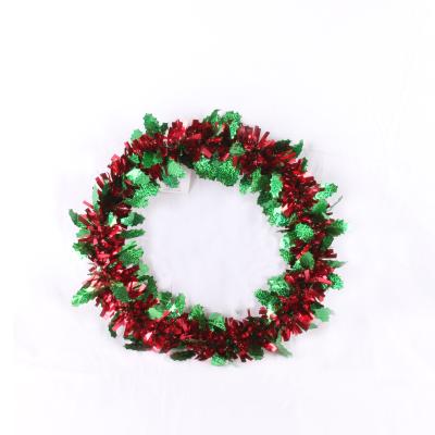 China Handmade PVC Garland Christmas Tree Door Decoration Pendant Advent Wreath of Christmas Fashion Garland for sale