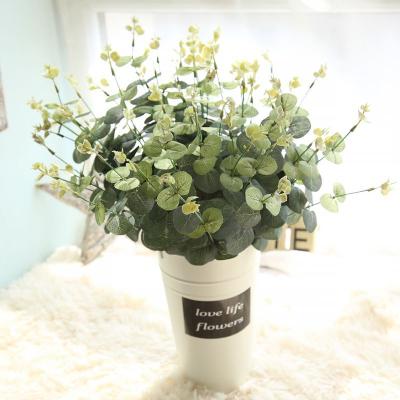 China Home Decor Simplicity Scallop Leaf Artificial Flower and Leaves Artificial Plant Bouquet Hot Sale Eco-Friendly for sale