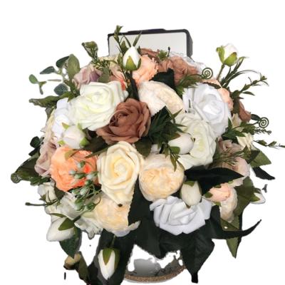 China Hot Selling Eco-friendly Artificial Flower For Wall Decoration Valentine's Day Gift Rose Decoration Wedding Rose Flower for sale