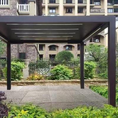 China Day and Night Easily Assembled Aluminum Pergola Motorized Aluminum Canopy Roof Pergola Gazebo for Outdoor for sale