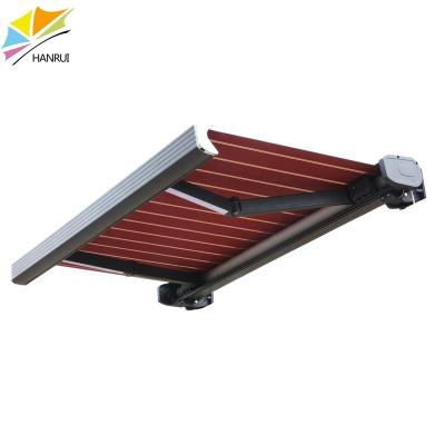 China High Quality Full Aluminum Cassette Retractable Awning Sun Shade Windproof With LED For Outdoor for sale