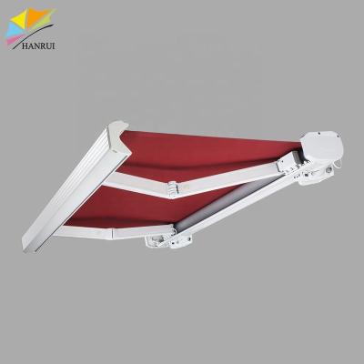 China Anti-UV Good Quality Outdoor Sun Shade Retractable Full Cassette Awning With LED for sale