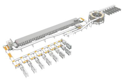 China Flip Over Depanner Chicken Floss-Productielijn van de Cake de Automatische Cake Te koop