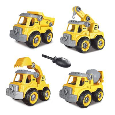 China Cheap Construction Toy High Quality Kit Build Paint Cars In Blocks Far Block Model Parking Toys Building Car For Children for sale