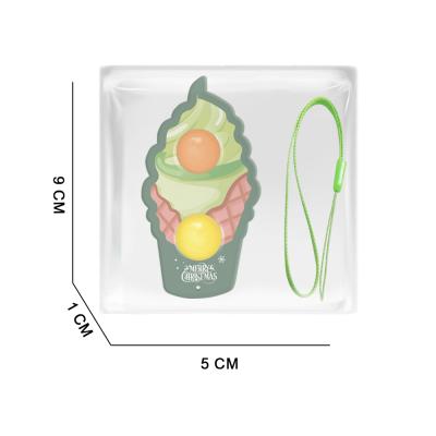 China Squeezable Squeeze Toys Christmas Version 2 Acupoints Ice Cream Strain Bubble Shaped Snapper for sale