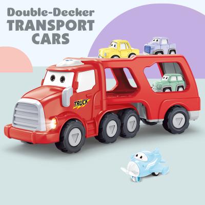 China Inertial noise and light double Decker Engineering Vehicles of electric multifunctional red cartoon for sale