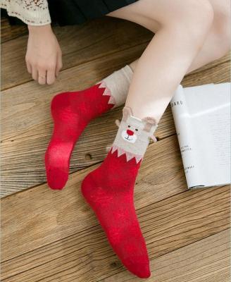 China QUICK DRY Autumn and Winter Thickened Christmas Stocking Gift Box with Cartoon Santa Stockings and Coral Velvet Lady Tube Stockings for sale