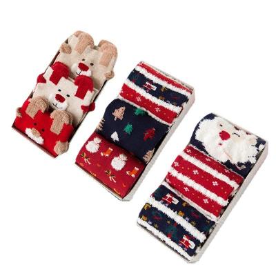 China Amazon Hot Sale QUICK DRY Spot Christmas Decoration Gift Socks Knitted Christmas Socks Women Christmas Stockings for sale