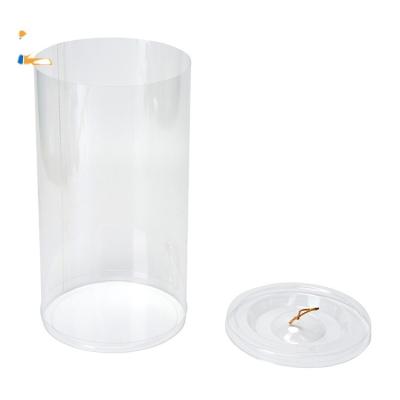 China Hot Selling Clear PVC Plastic Round Container Cylinder Gift Packing Packaging Boxes With Lid For Tennis/Badminton Balls for sale