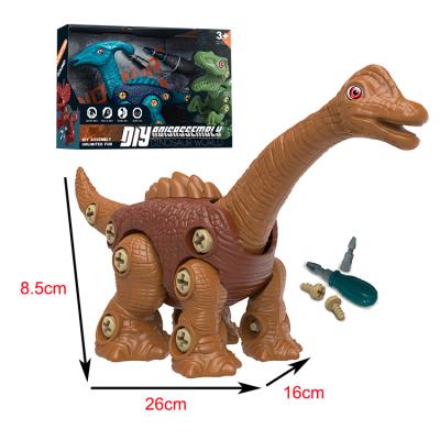 China 2021 Children Educational Other Collect Drill Toys 6pcs Diy Wholesale Dinosaur Models Disassemble Toys Dinosaur 25*10.5*19.5 cm Animal for sale