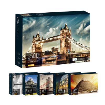 China Cartoon Toy Education Custom Chunky Egyptian Tower Bridge Puzzles Puzzle Game Toys 1500 Adult Manufacturer Wholesale for sale