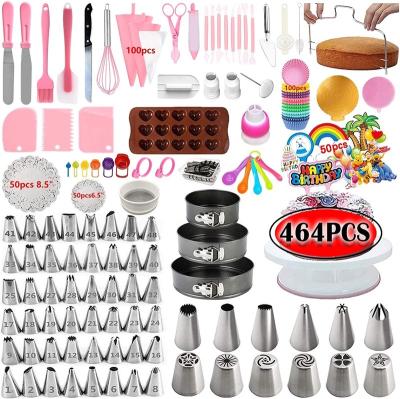 China Full Set 464 Pcs Top Quality Sustainable Factory Baking Supplies Decorating Tools Baking Accessories for sale