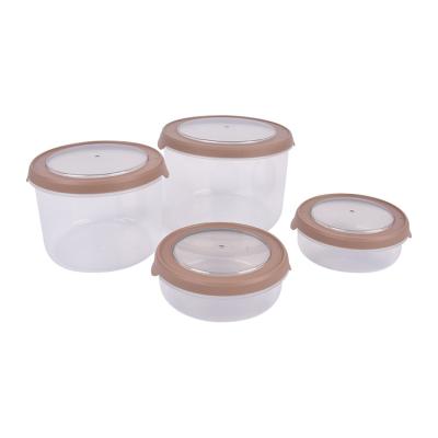 China Homeuse Sustainable Modern Round Multifunctional Vegetable Food Box Fruit Plastic Crisper for sale