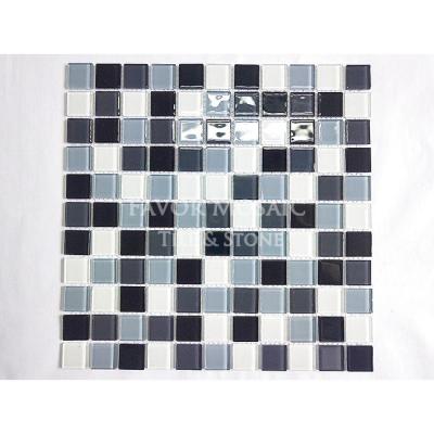 China CLASSIC wall decorate and swimming pool used cheap crystal glass mosaic tile for sale